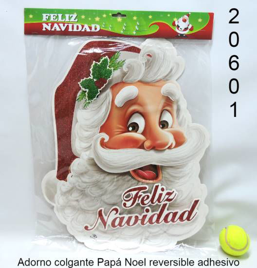 Imagen de ADORNO COLGANTE PAPÁ NOEL  REVERSIBLE ADHESIVO 10.24